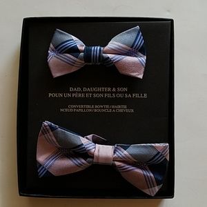 Bow Tie Hair Tie  Dad Daughter Son